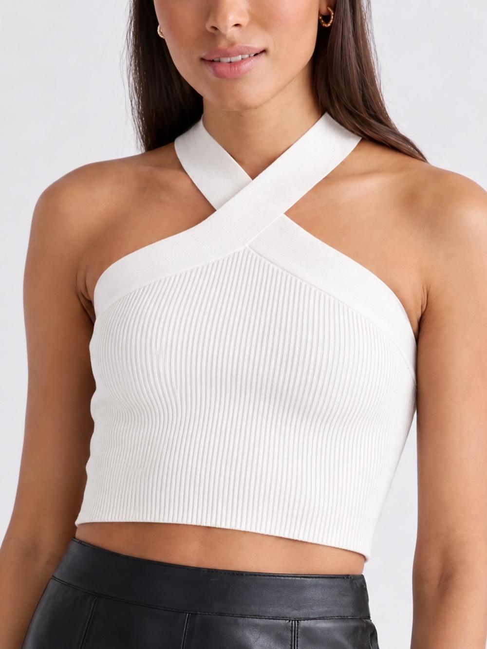 Abercrombie & Fitch criss cross knit halter top, XS
